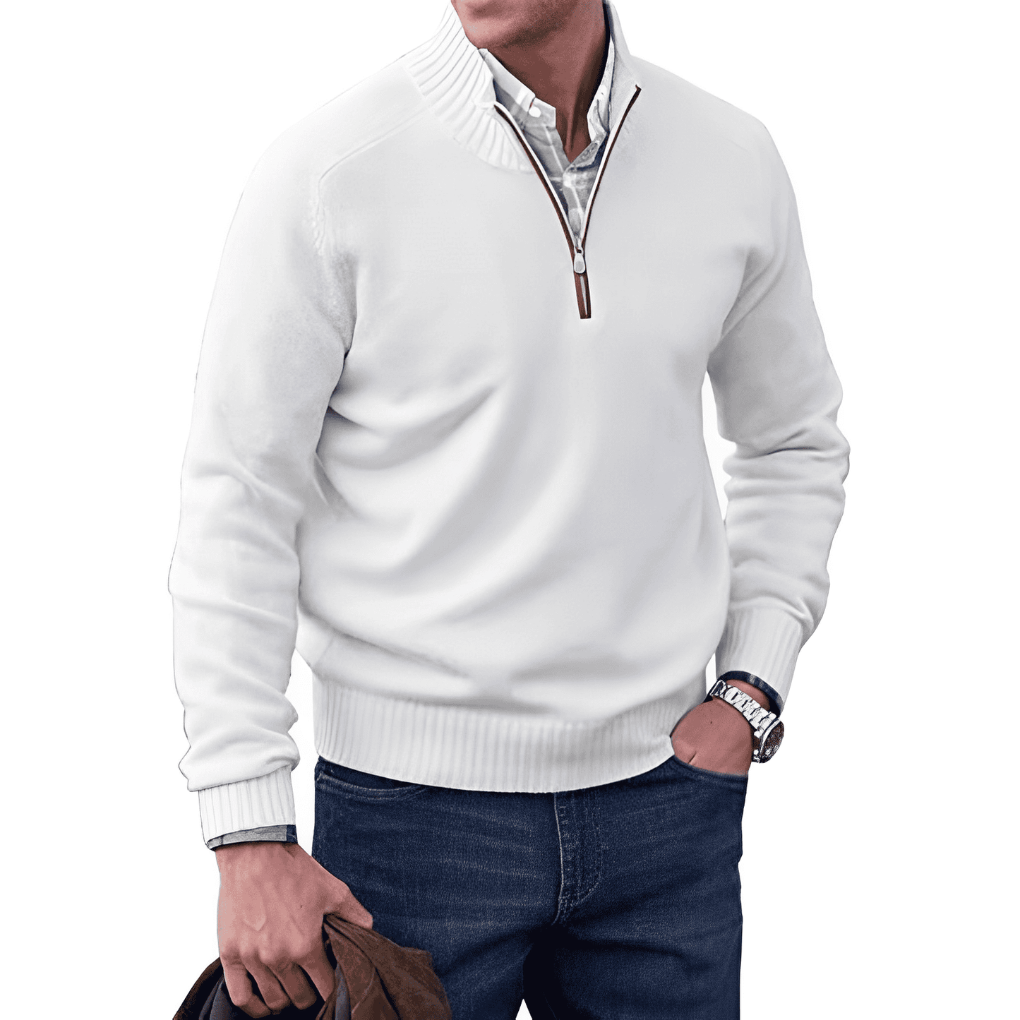Lucas - Jersey moderno con cremallera