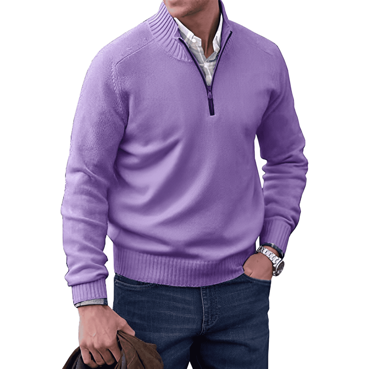 Lucas - Jersey moderno con cremallera