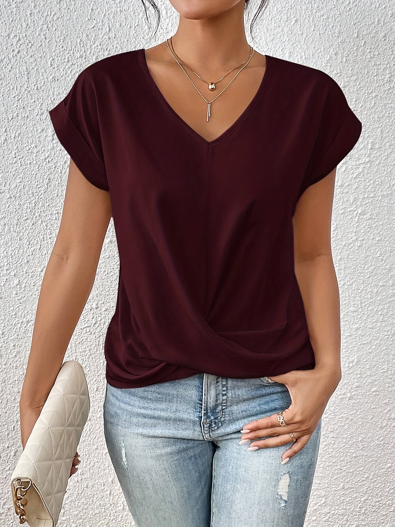 Cleo | Camiseta casual con escote corazón