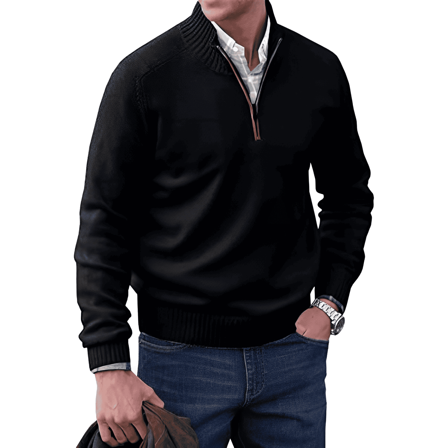 Lucas - Jersey moderno con cremallera
