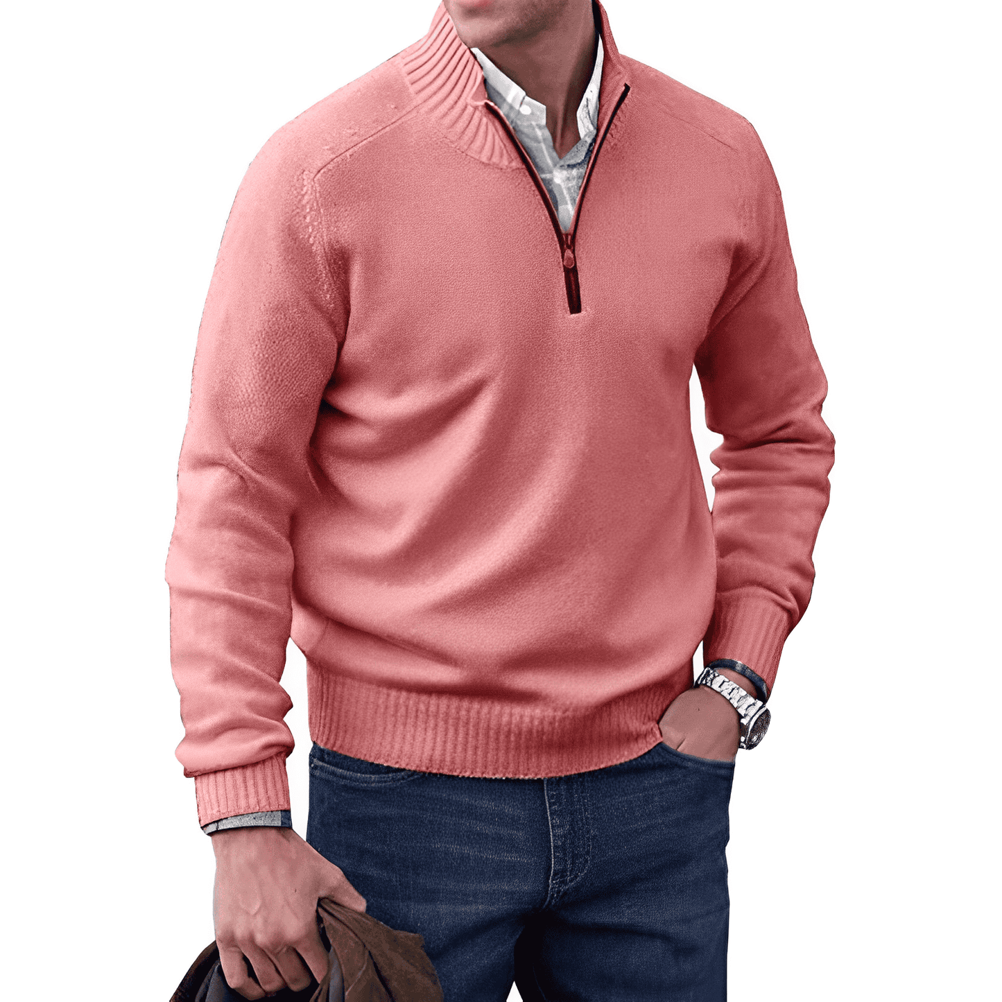 Lucas - Jersey moderno con cremallera