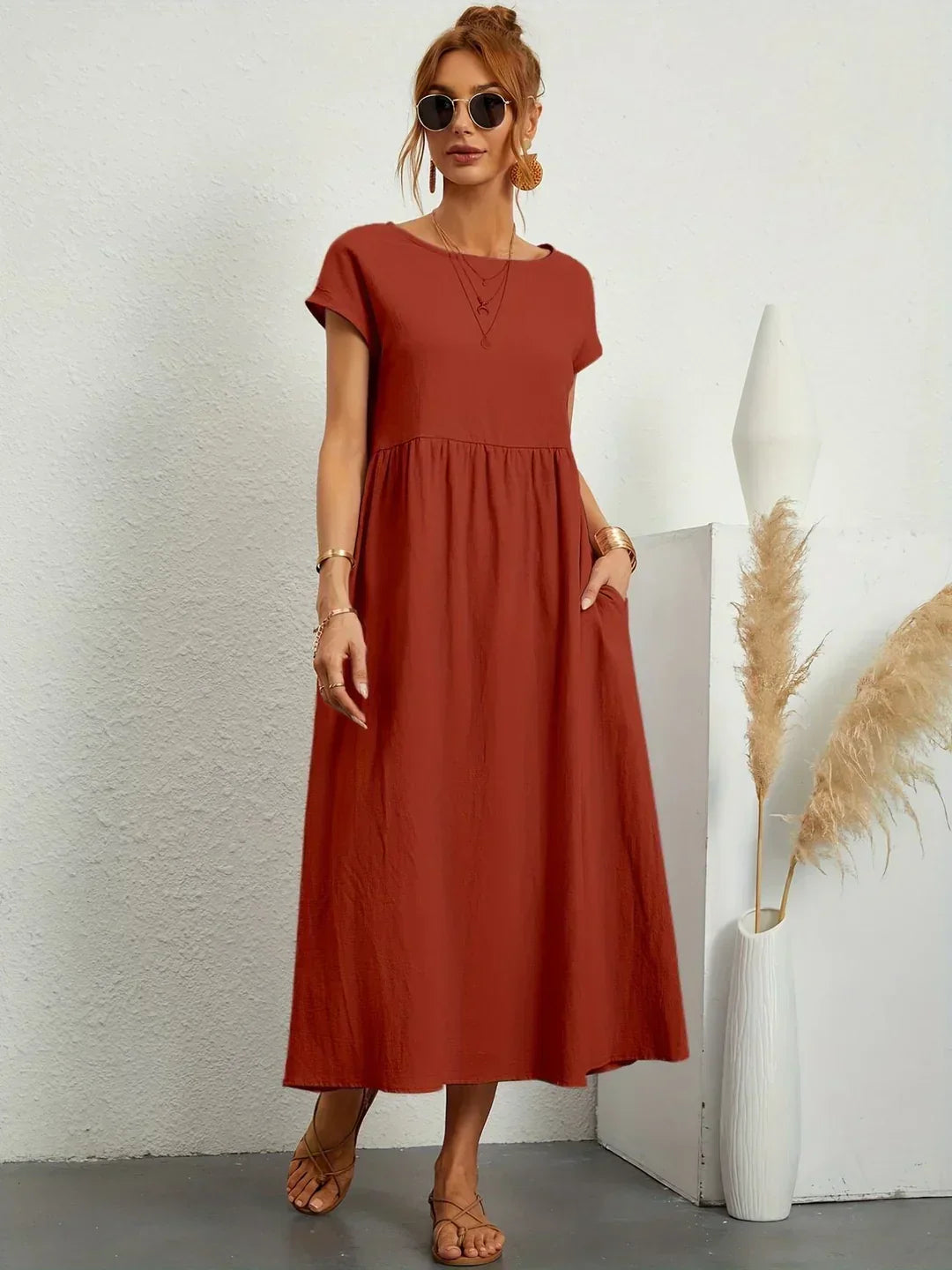 Jimena — Vestido fluido de elegancia atemporal