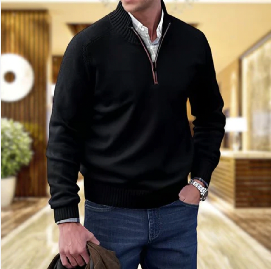 Lucas - Jersey moderno con cremallera