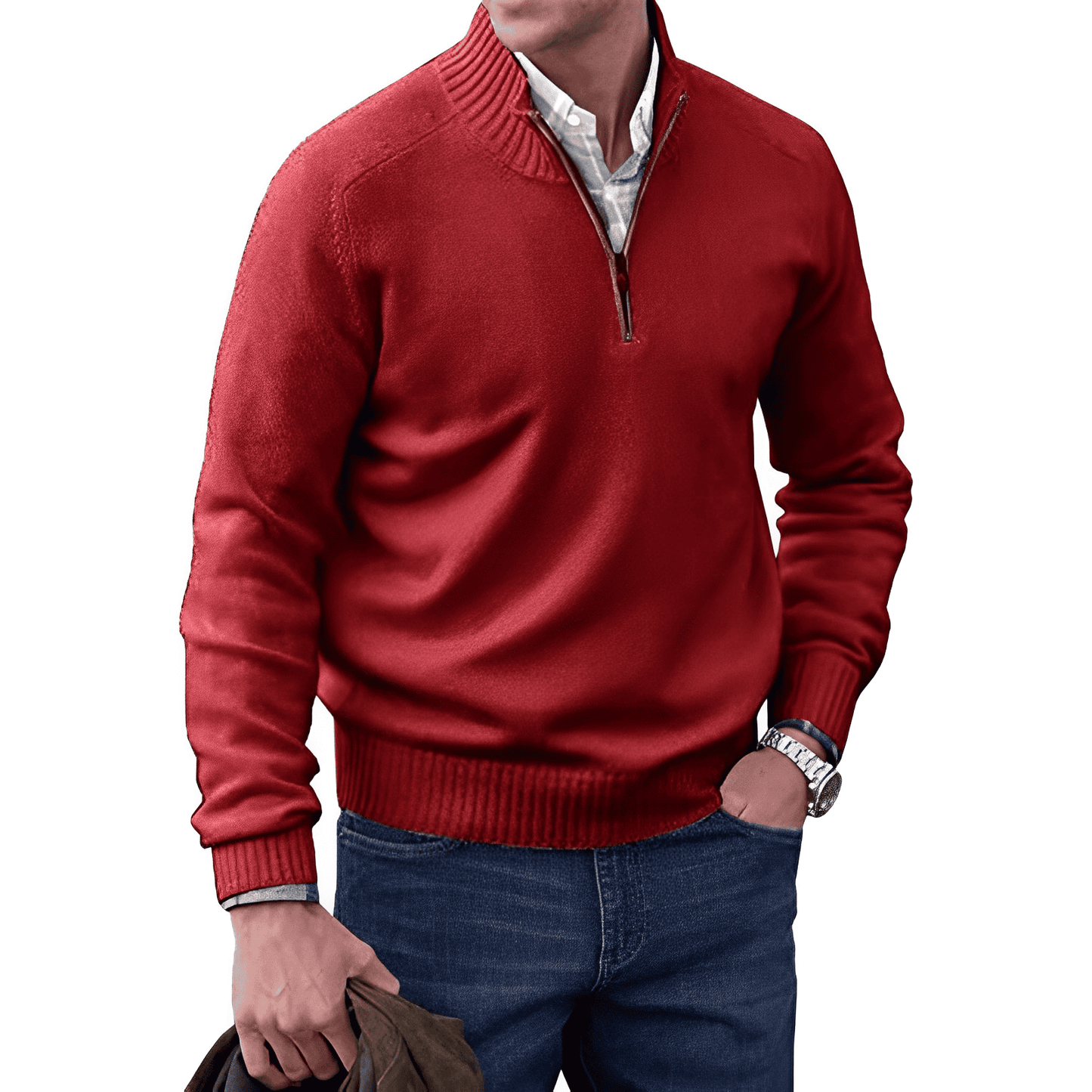 Lucas - Jersey moderno con cremallera