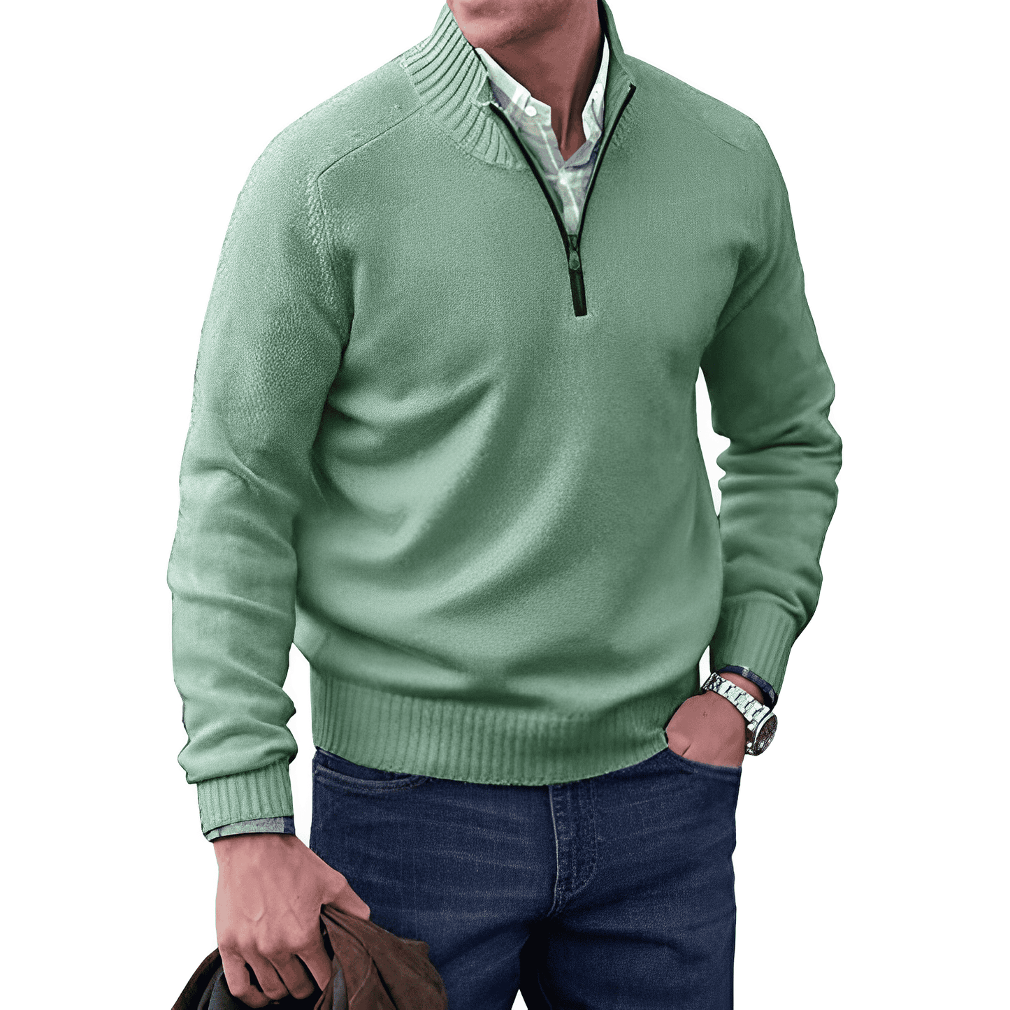 Lucas - Jersey moderno con cremallera