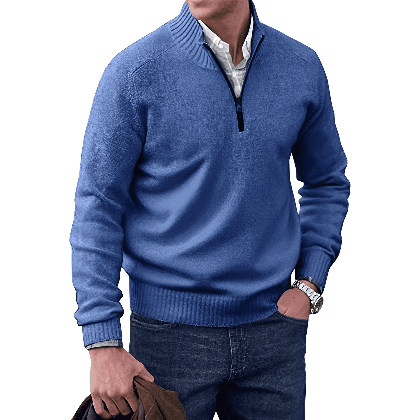 Lucas - Jersey moderno con cremallera