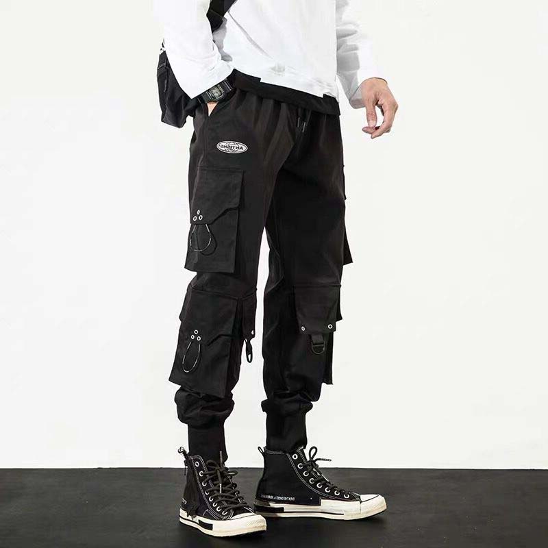 Pantalones Cargo Oversize Negro Urbano