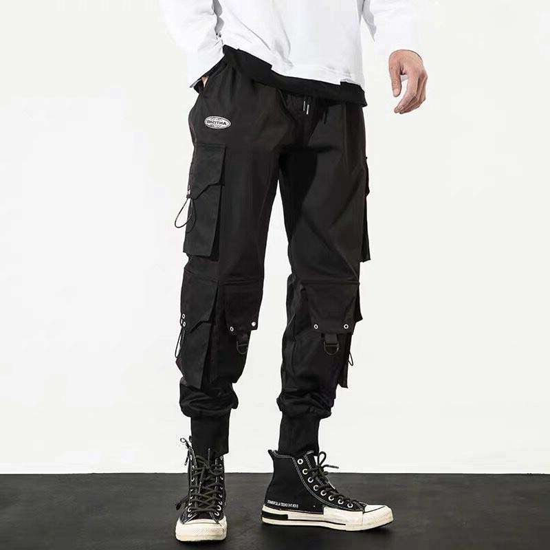 Pantalones Cargo Oversize Negro Urbano