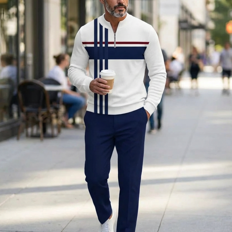 Javier - Conjunto Jersey + pantalón de hombre con estampado gráfico